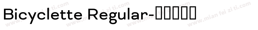 Bicyclette Regular字体转换